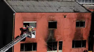 Incendio en una nave okupada de Badalona Incendio en una nave okupada de Badalona