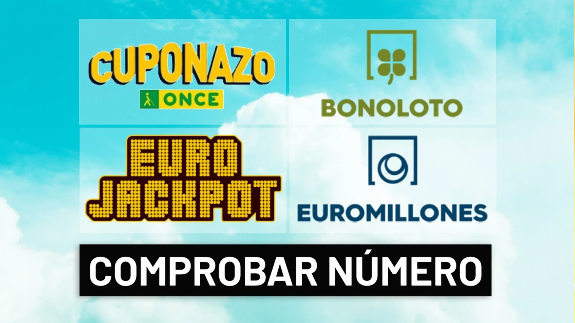 Comprobar resultado del sorteo del Cuponazo ONCE, Euromillones, Eurojackpot y Bonoloto hoy en directo