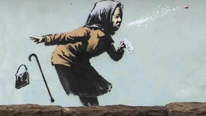 El artista callejero Bansky dedica una obra al coronavirus en Bristol