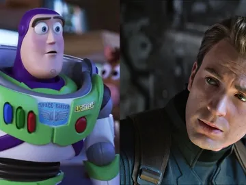 Chris Evans y Buzz Lightyear Chris Evans y Buzz Lightyear