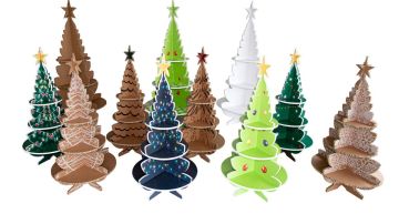 Árboles de Navidad ecológicos de cartón