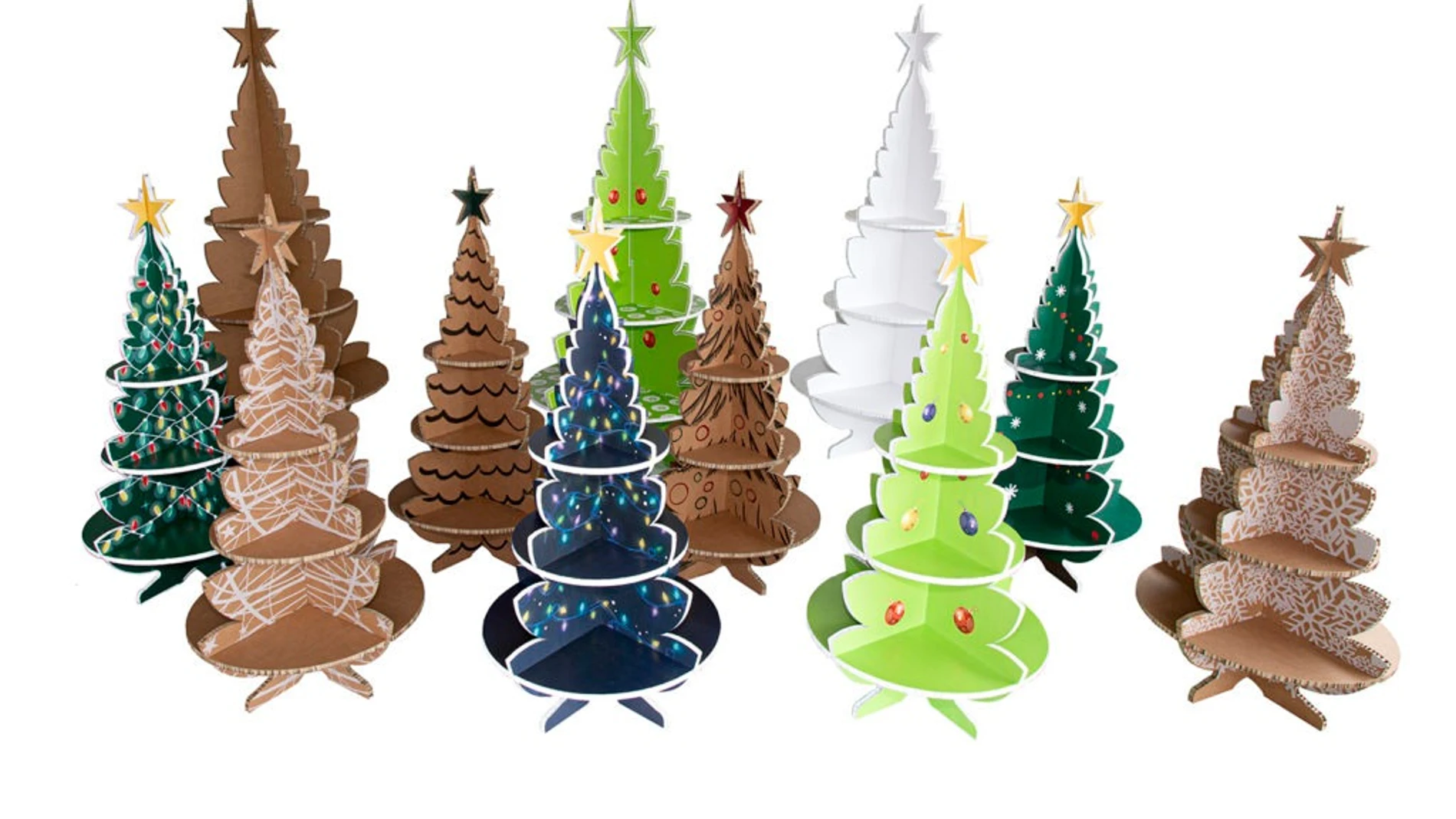 Árboles de Navidad ecológicos de cartón Árboles de Navidad ecológicos de cartón