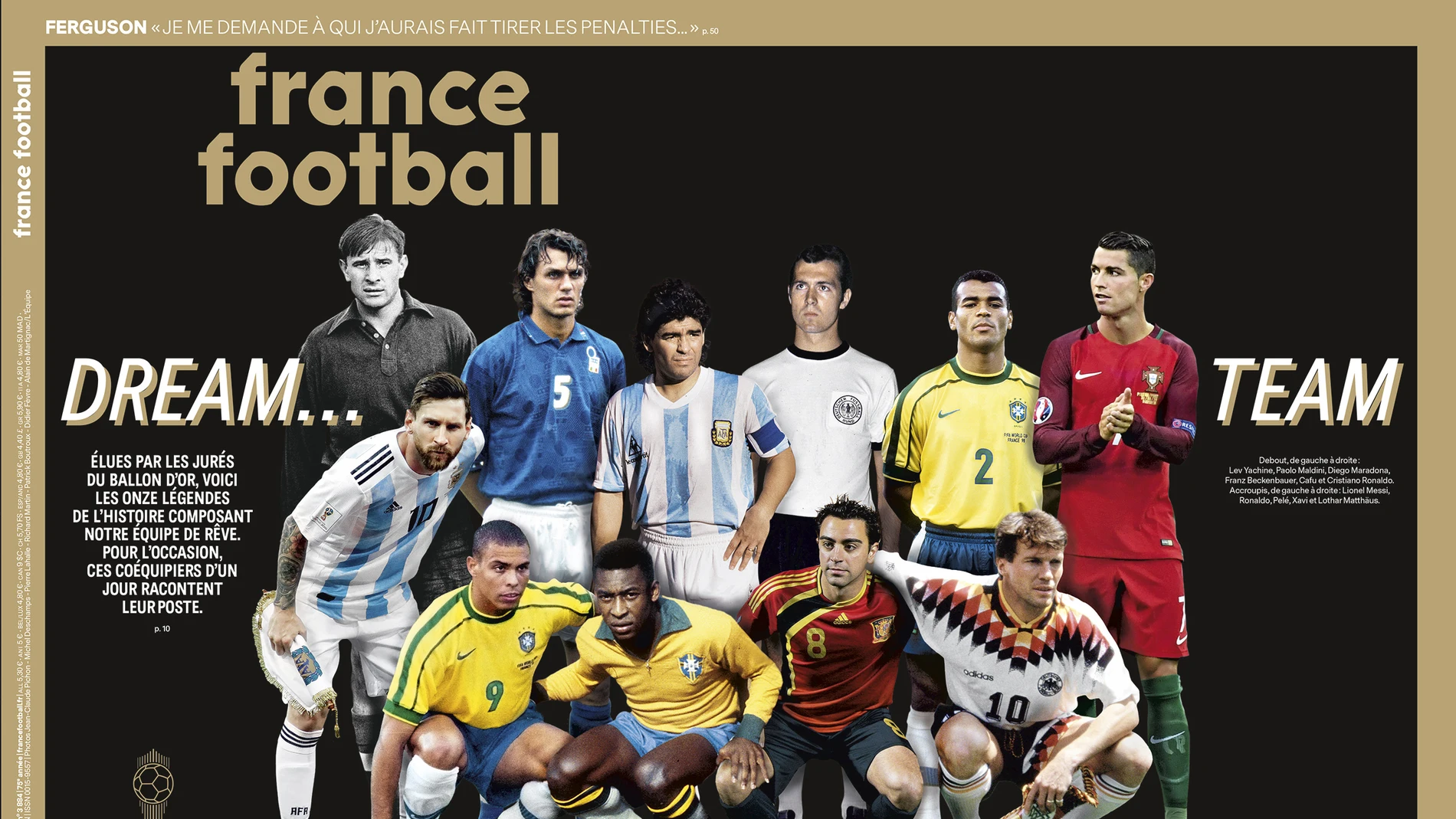 El mejor XI de la historia, según France Football El mejor XI de la historia, según France Football