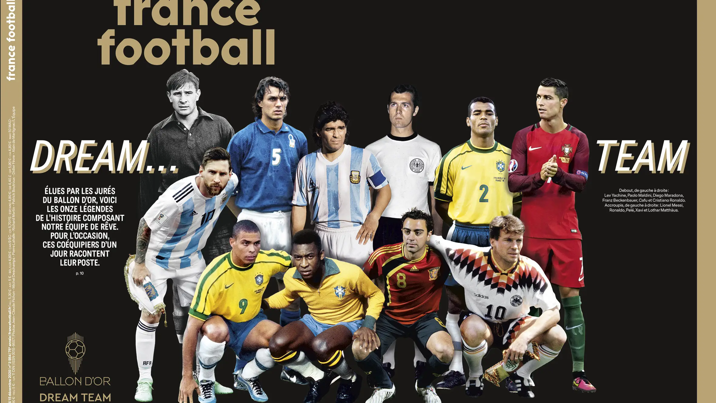 El mejor XI de la historia, según France Football El mejor XI de la historia, según France Football