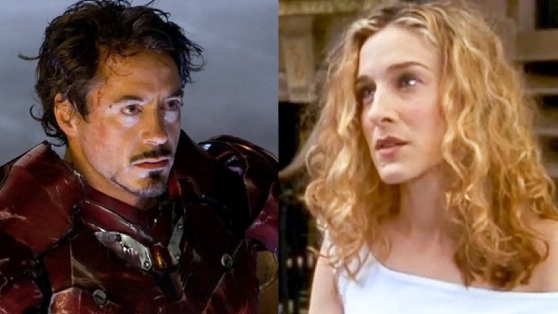 Robert Downey Jr. como Iron Man y Sarah Jessica Parker en 'Sexo en NY'