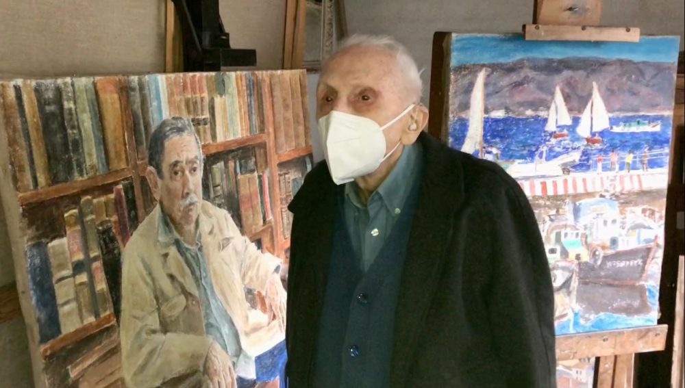 La historia de Luis Torras, el pintor gallego de 108 años que vivió dos pandemias