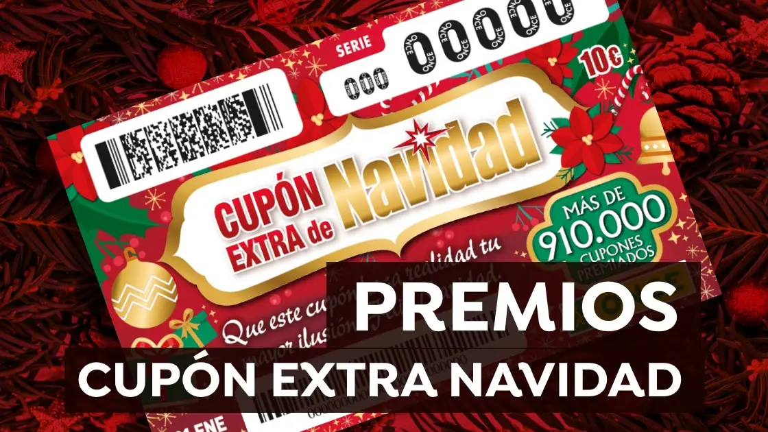 Premios del sorteo del Cup&oacute;n Extra de Navidad de la ONCE 2021