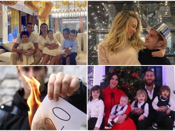 La foto familiar de Sergio Ramos, Márquez 'quemando' 2020, Cristiano y Georgina... la Nochevieja de los deportistas