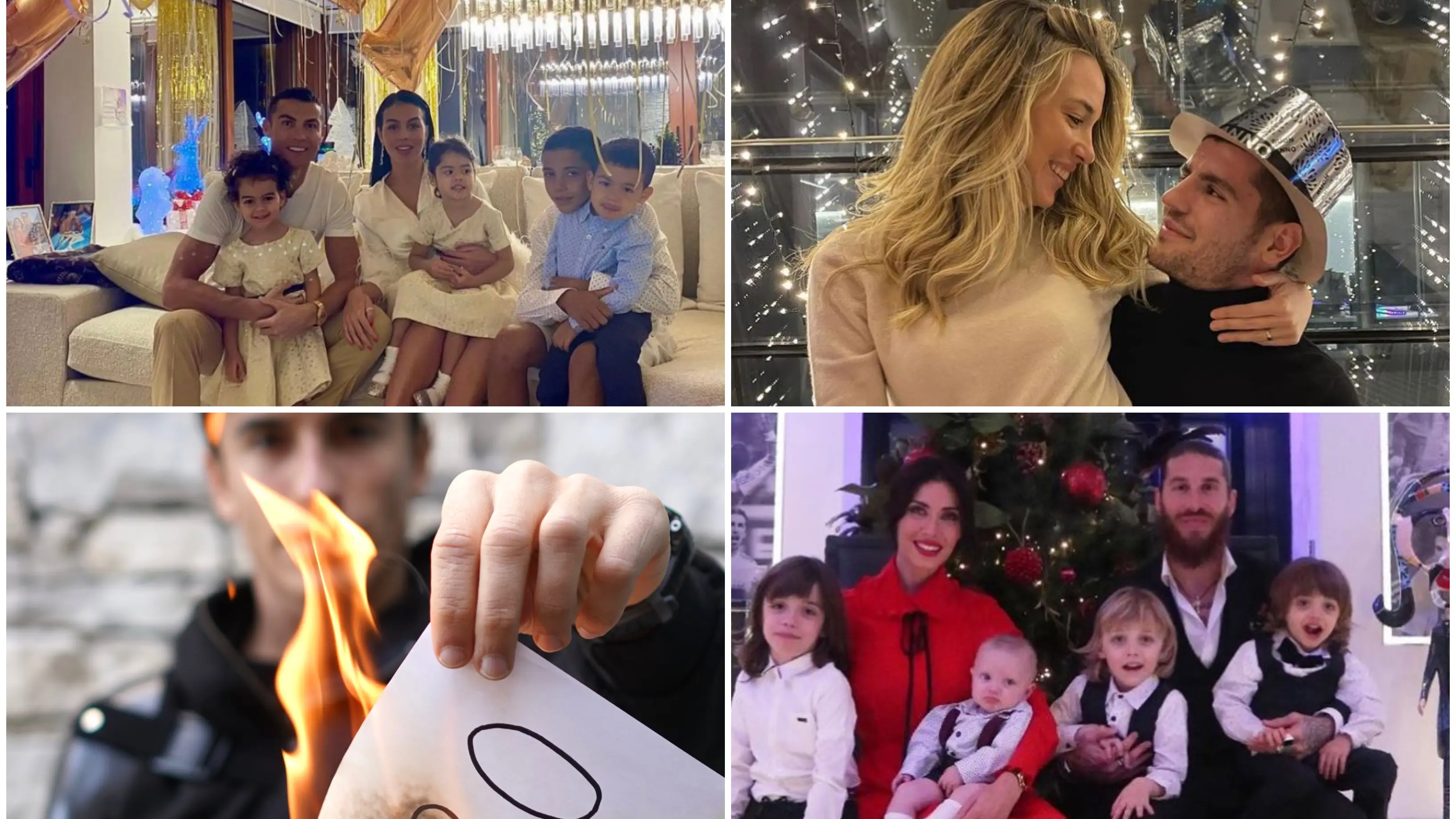 La foto familiar de Sergio Ramos, M&aacute;rquez 'quemando' 2020, Cristiano y Georgina... la Nochevieja de los deportistas