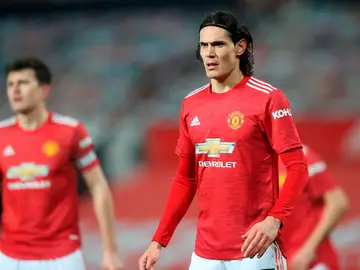 Edinson Cavani, con el United Edinson Cavani, con el United