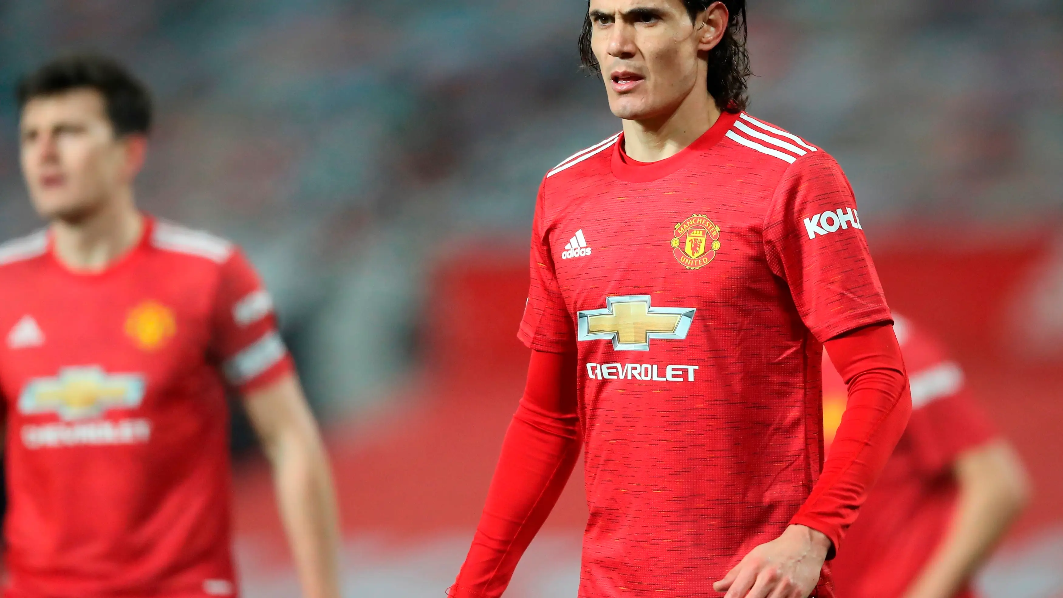 Edinson Cavani, con el United