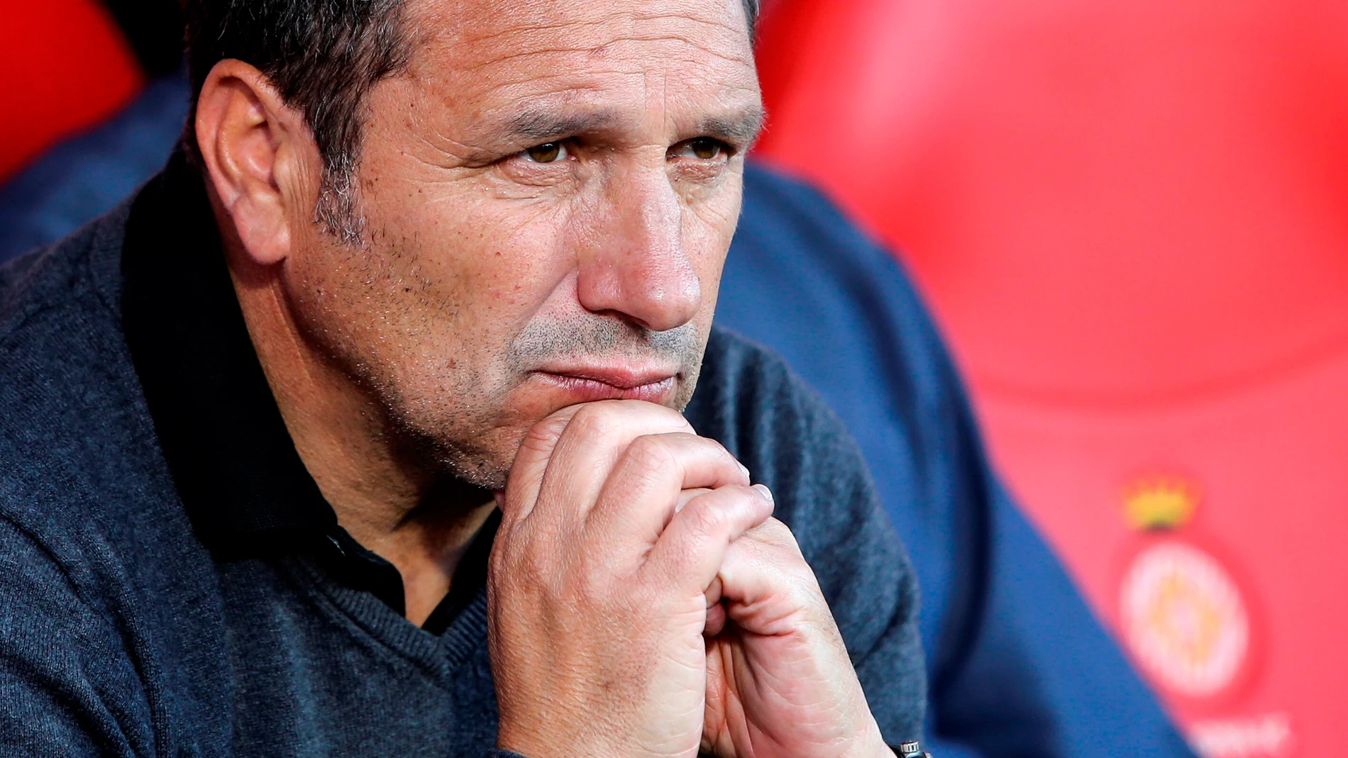 Eusebio Sacristán, en un partido del Girona Eusebio Sacristán, en un partido del Girona