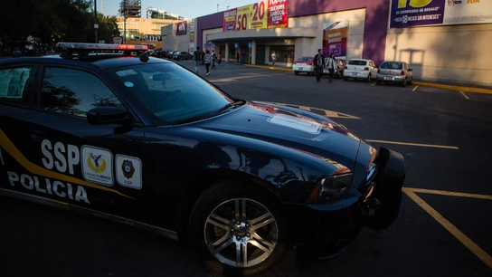 Imagen de archivo de un coche de la Policía en México Coche de Policía en México