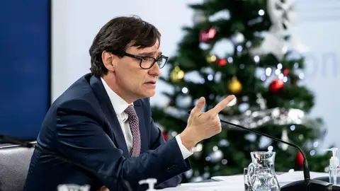 Salvador Illa, ministro de Sanidad, durante una rueda de prensa Salvador Illa, ministro de Sanidad, durante una rueda de prensa