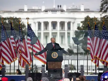 Donald Trump, en un acto frente a la Casa Blanca Donald Trump, en un acto frente a la Casa Blanca