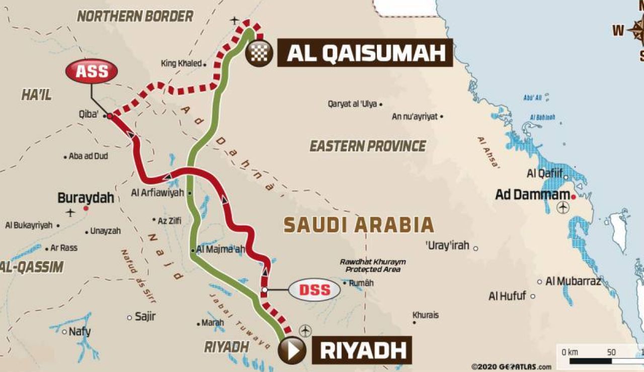 Rally Dakar 2021: Recorrido de la etapa 4 hoy, miércoles 6 de enero, Wadi Ad-Dawasir - Riyadh