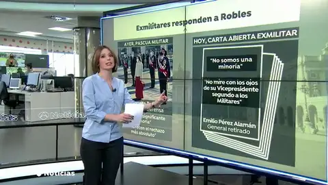Militares retirados piden a Margarita Robles un "giro al timón" en el Gobierno por medio de una carta Militares retirados piden a Margarita Robles un "giro al timón" en el Gobierno por medio de una carta