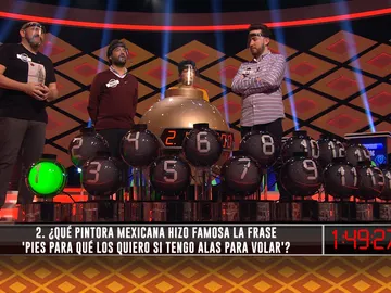 Las tres preguntas que han dejado a ‘Los Dispersos’ a muy poco de los 2.120.000€ en ‘¡Boom!’ Las tres preguntas que han dejado a ‘Los Dispersos’ a muy poco de los 2.120.000€ en ‘¡Boom!’