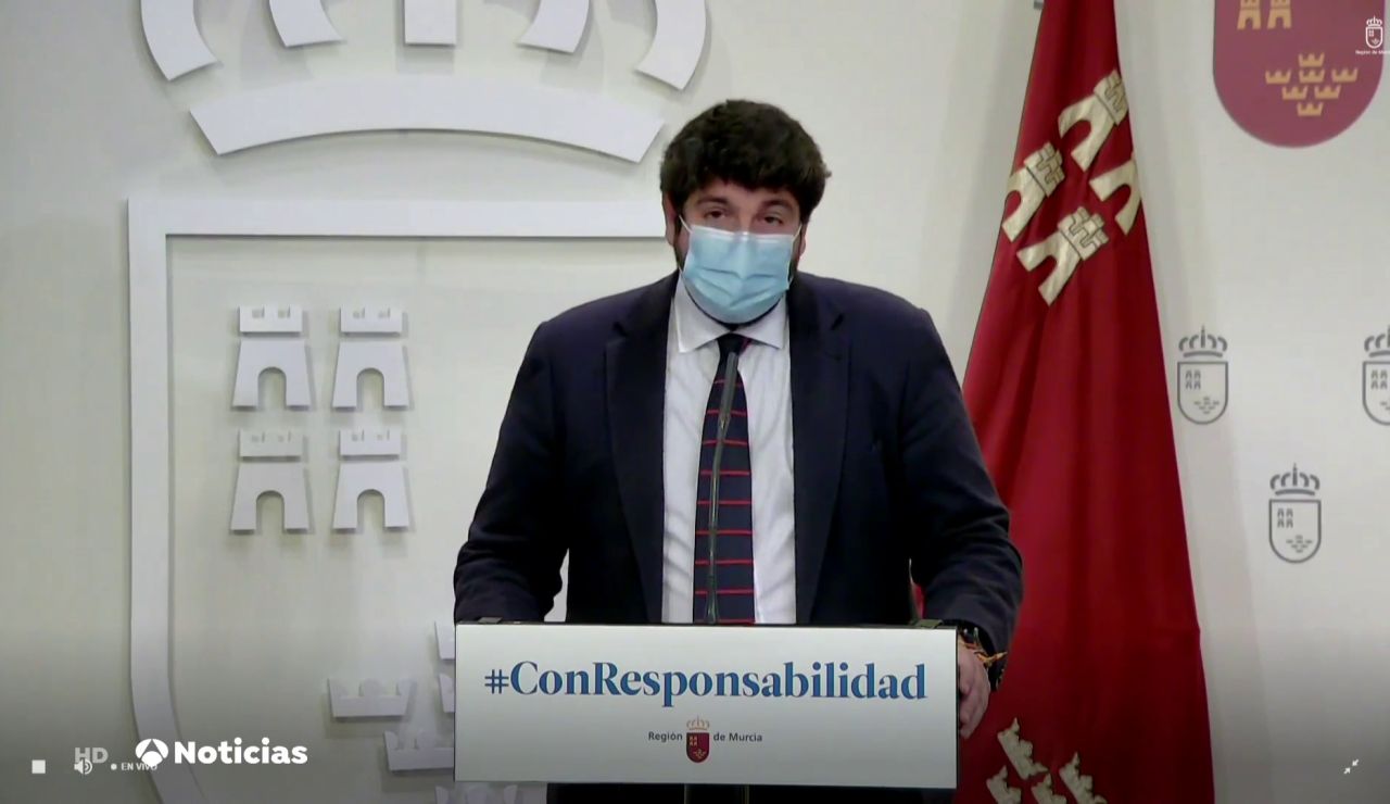 El presidente murciano, Fernando López Miras El presidente murciano, Fernando López Miras