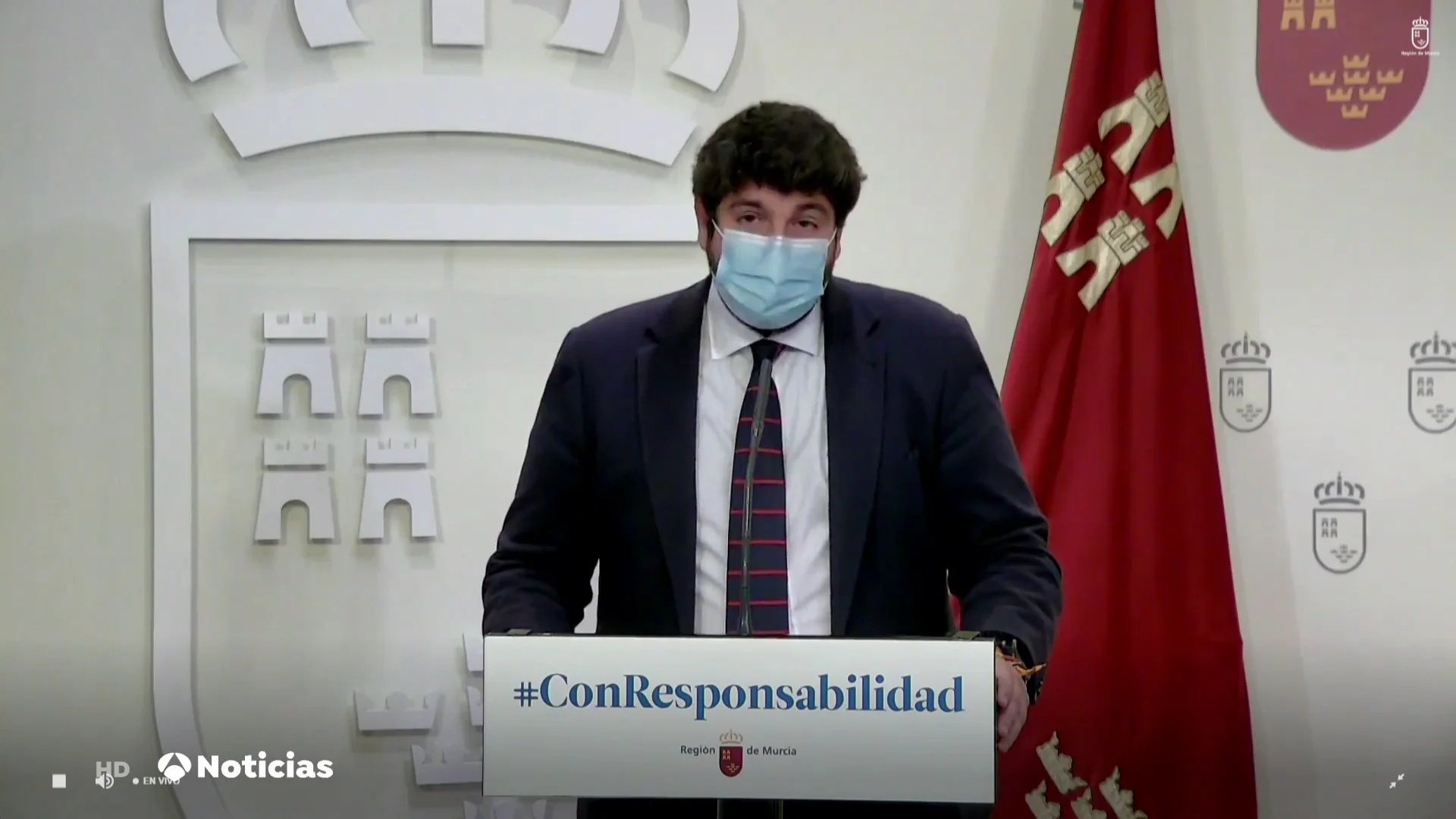 El presidente murciano, Fernando López Miras El presidente murciano, Fernando López Miras