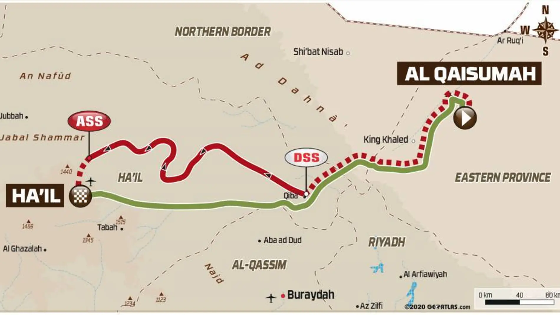 Rally Dakar 2021: Recorrido de la etapa 6 hoy, viernes 8 de enero, Al Qaisumah - Ha'il Rally Dakar 2021: Recorrido de la etapa 6 hoy, viernes 8 de enero, Al Qaisumah - Ha'il