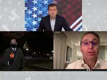 Asalto al Congreso de los Estados Unidos: Simpatizantes de Donald Trump intentan cortar la conexión en directo del corresponsal de Antena 3 Noticias, José Ángel Abad Asalto al Congreso de los Estados Unidos: Simpatizantes de Donald Trump intentan cortar la conexión en directo del corresponsal de Antena 3 Noticias, José Ángel Abad