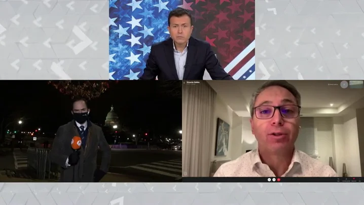 Asalto al Congreso de los Estados Unidos: Simpatizantes de Donald Trump intentan cortar la conexión en directo del corresponsal de Antena 3 Noticias, José Ángel Abad Asalto al Congreso de los Estados Unidos: Simpatizantes de Donald Trump intentan cortar la conexión en directo del corresponsal de Antena 3 Noticias, José Ángel Abad