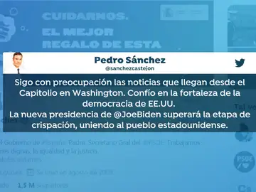 Reacciones de los políticos en España sobre el asalto al Capitolio Reacciones de los políticos en España sobre el asalto al Capitolio