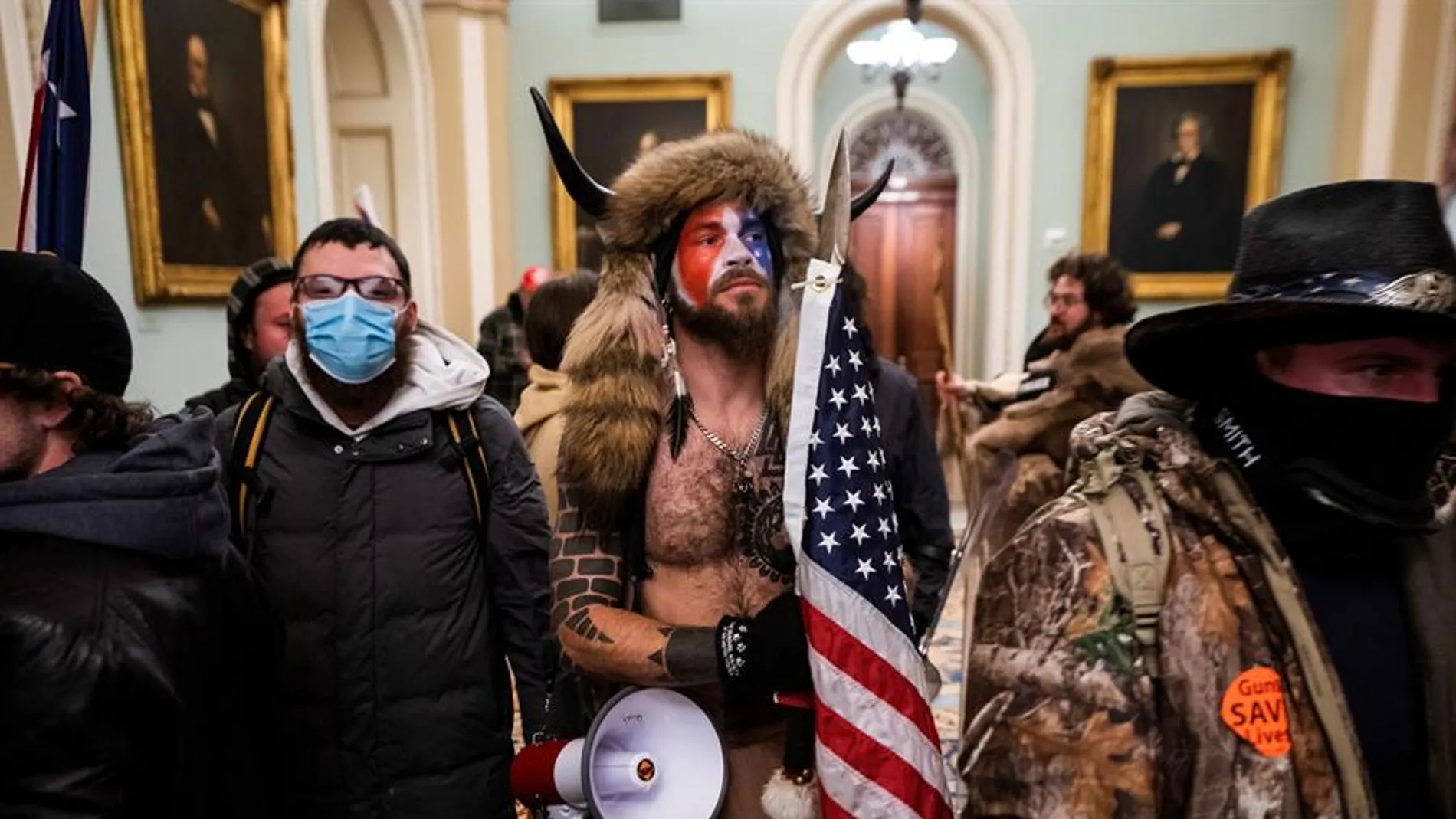 Algunos de los seguidores de Donald Trump en el asalto al Capitolio 