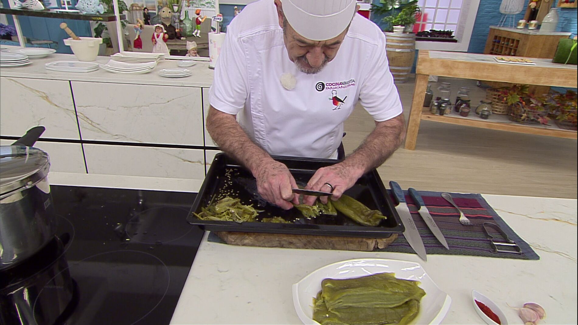 Pelar pimientos asados