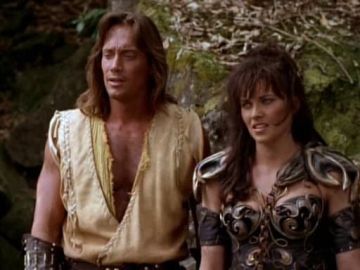 Kevin Sorbo y Lucy Lawless