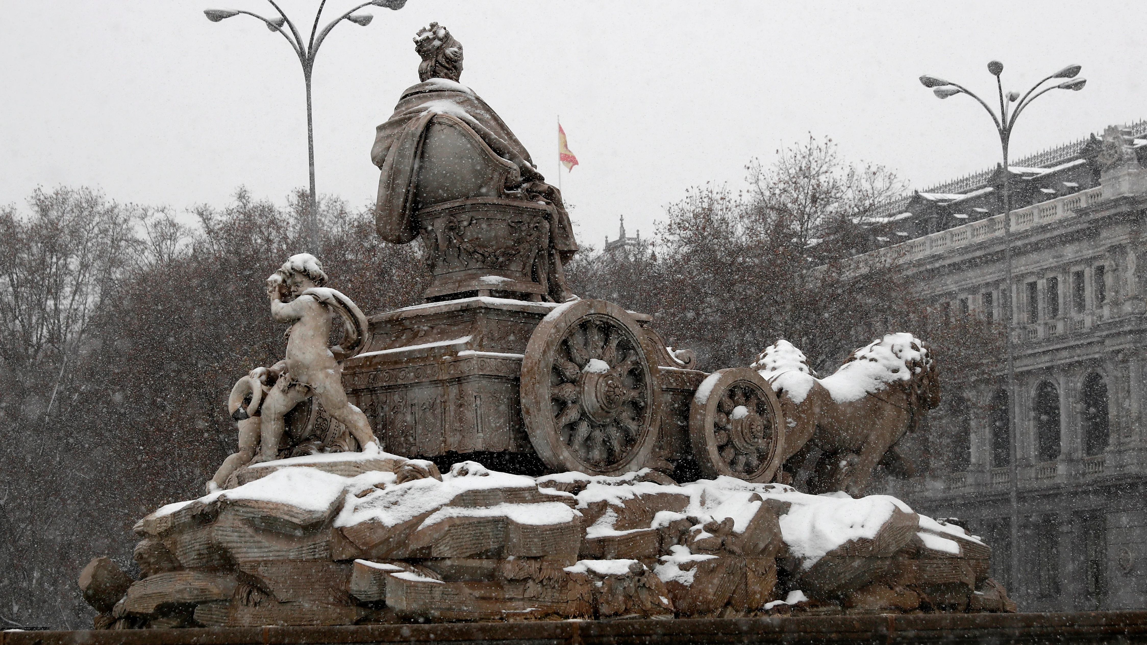 Vista de la fuente de La Cibeles Vista de la fuente de La Cibeles