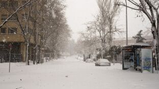 Imagen de la nevada en Madrid