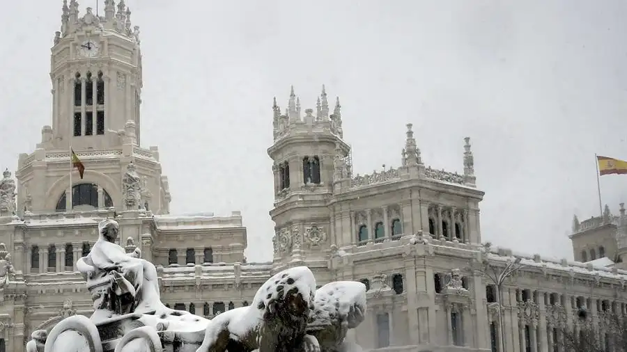 Vista de la Plaza de la Cibeles de Madrid