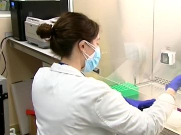 Imagen de una bióloga en un laboratorio de Cataluña