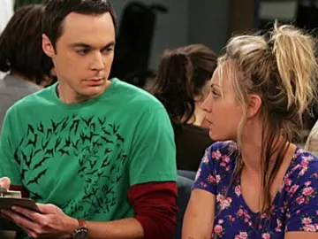 Jim Parsons y Kaley Cuoco en 'The Big Bang Theory' Jim Parsons y Kaley Cuoco en 'The Big Bang Theory'