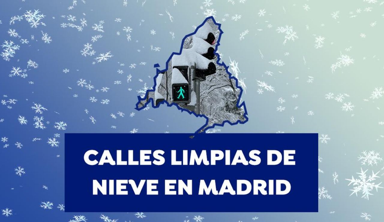 Mapa calles limpias de nieve en Madrid Mapa calles limpias de nieve en Madrid