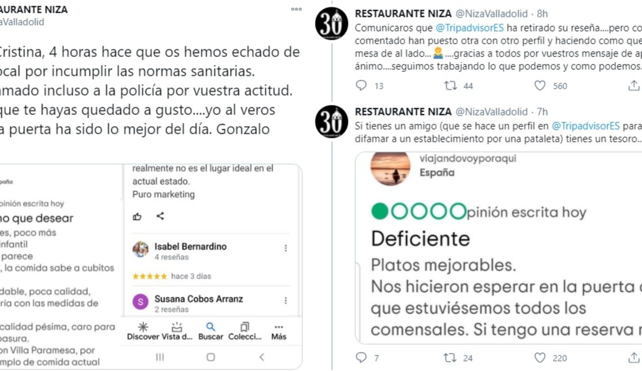 La respuesta viral del restaurante Niza a un cliente