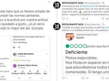 La respuesta viral del restaurante Niza a un cliente