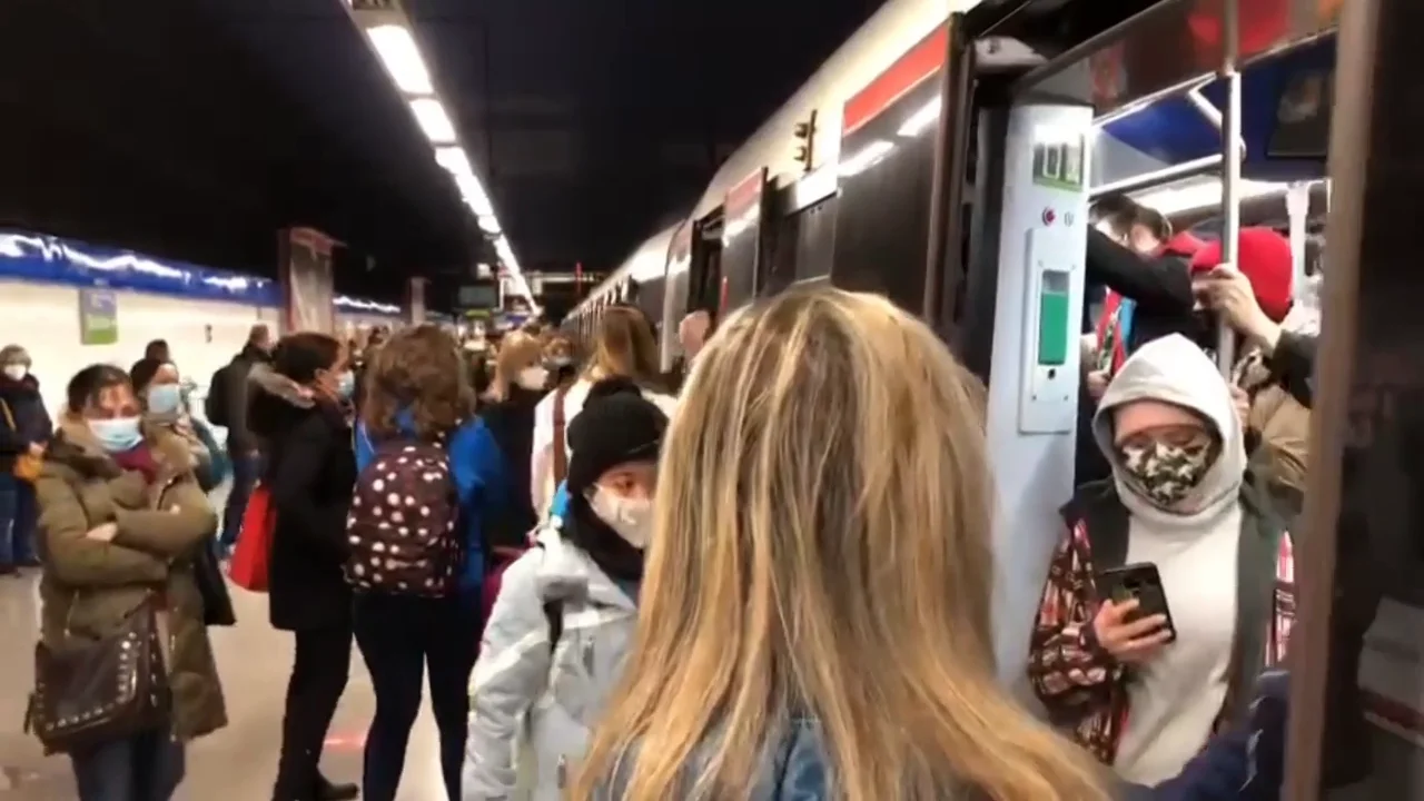 L&iacute;neas de Metro cortadas por la nieve o con incidencias en Madrid