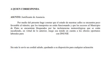 Justificante para no acudir al trabajo por la nieve y el hielo: descarga aquí el documento de varias ciudades de Madrid