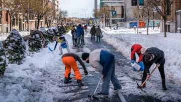 Nieve y hielo en carretera por Filomena