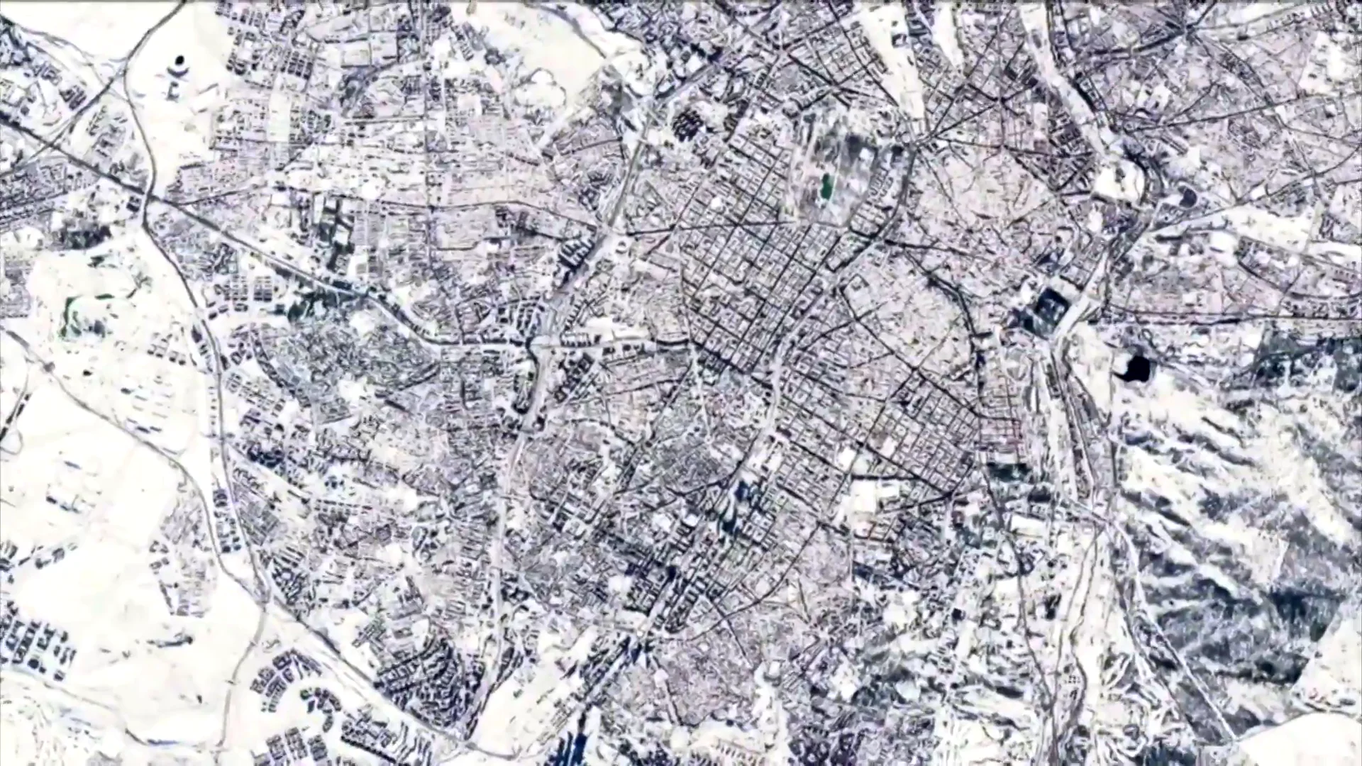 Imagen por sat&eacute;lite de la Comunidad de Madrid helada