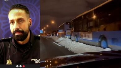 Daniel, el policía que salvó a un conductor de morir congelado tras la nevada: 