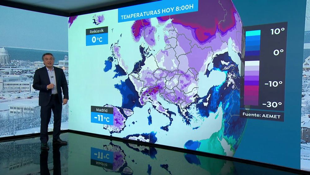 España encabeza el ránking de temperaturas más bajas en Europa