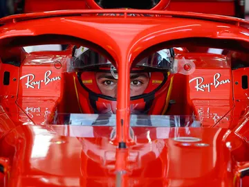 Carlos Sainz, en su primer día al mando de un Ferrari Carlos Sainz, en su primer día al mando de un Ferrari