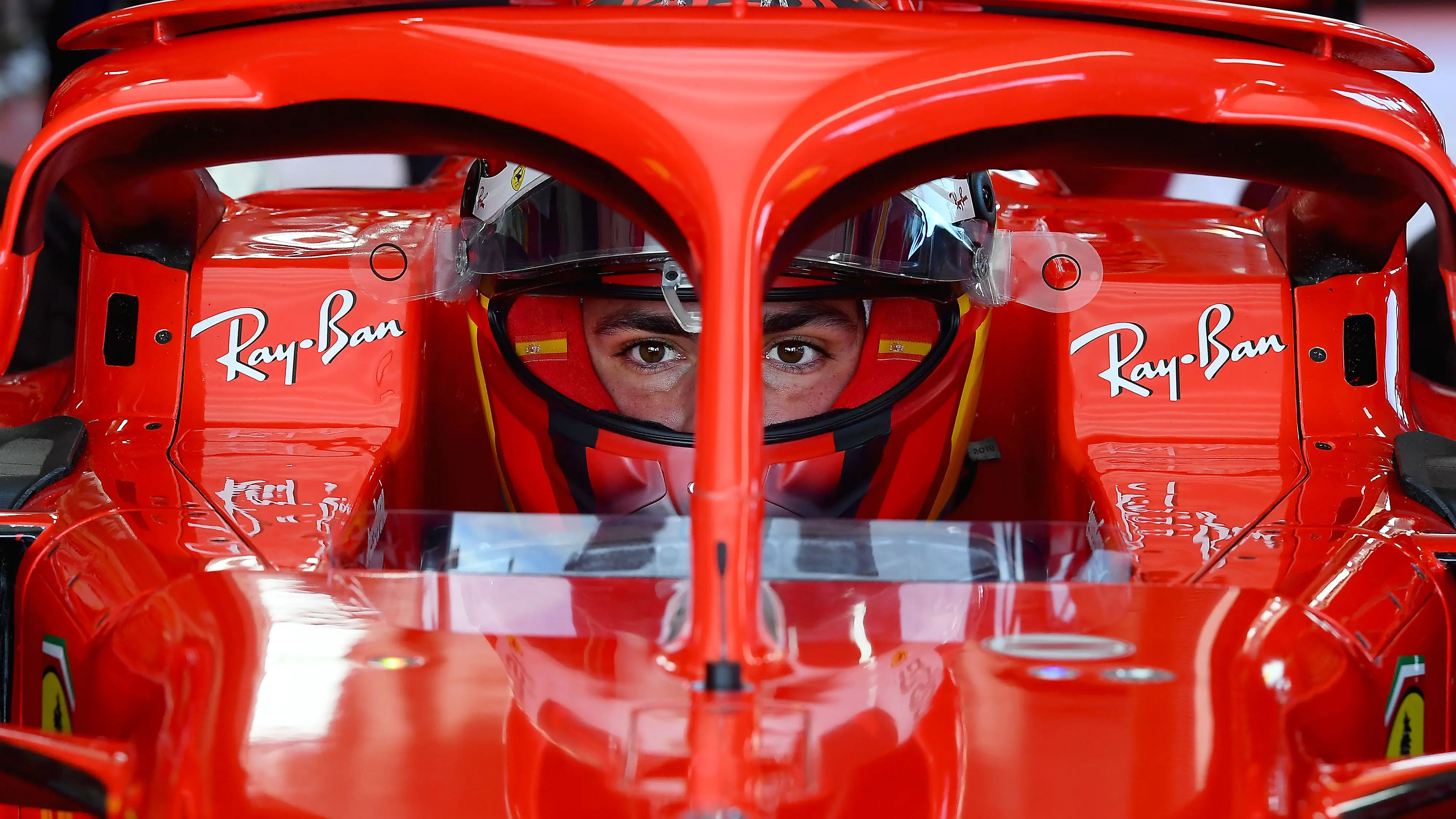 Carlos Sainz, en su primer día al mando de un Ferrari Carlos Sainz, en su primer día al mando de un Ferrari