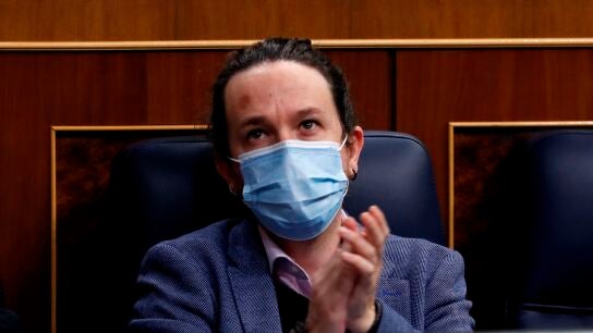 Pablo Iglesias, durante un pleno en el Congreso de los Diputados.