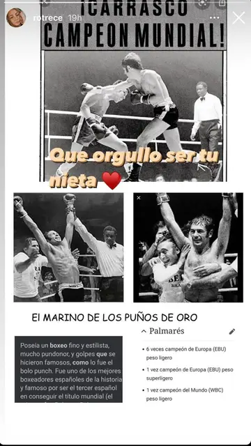 Rocío Flores le rinde homenaje a su fallecido abuelo, Pedro Carrasco 20 AÑOS DE SU MUERTE