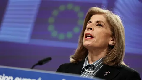 La comisaria de Salud de la Unión Europea, Stella Kyriakides La comisaria de Salud de la Unión Europea, Stella Kyriakides